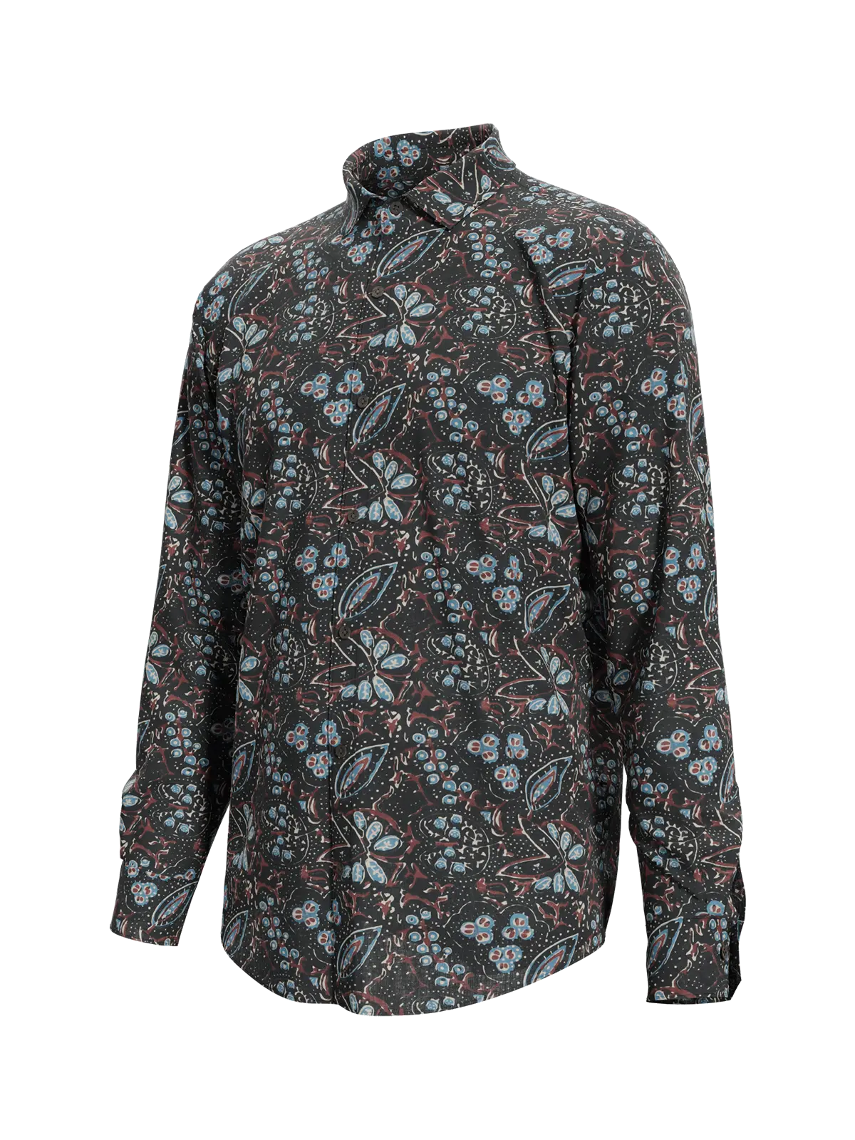 Charcoal Garden Modal Men's Shirt